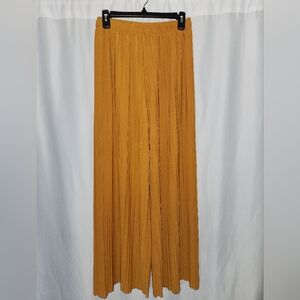 Mustard Wide Leg Pleated Pants  (Estimated Fit XL)  #loose fit #pleated